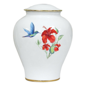 Hummingbird Porcelain Urn