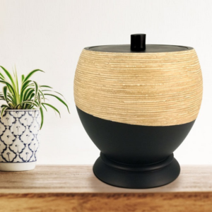 Black and Ivory Urn